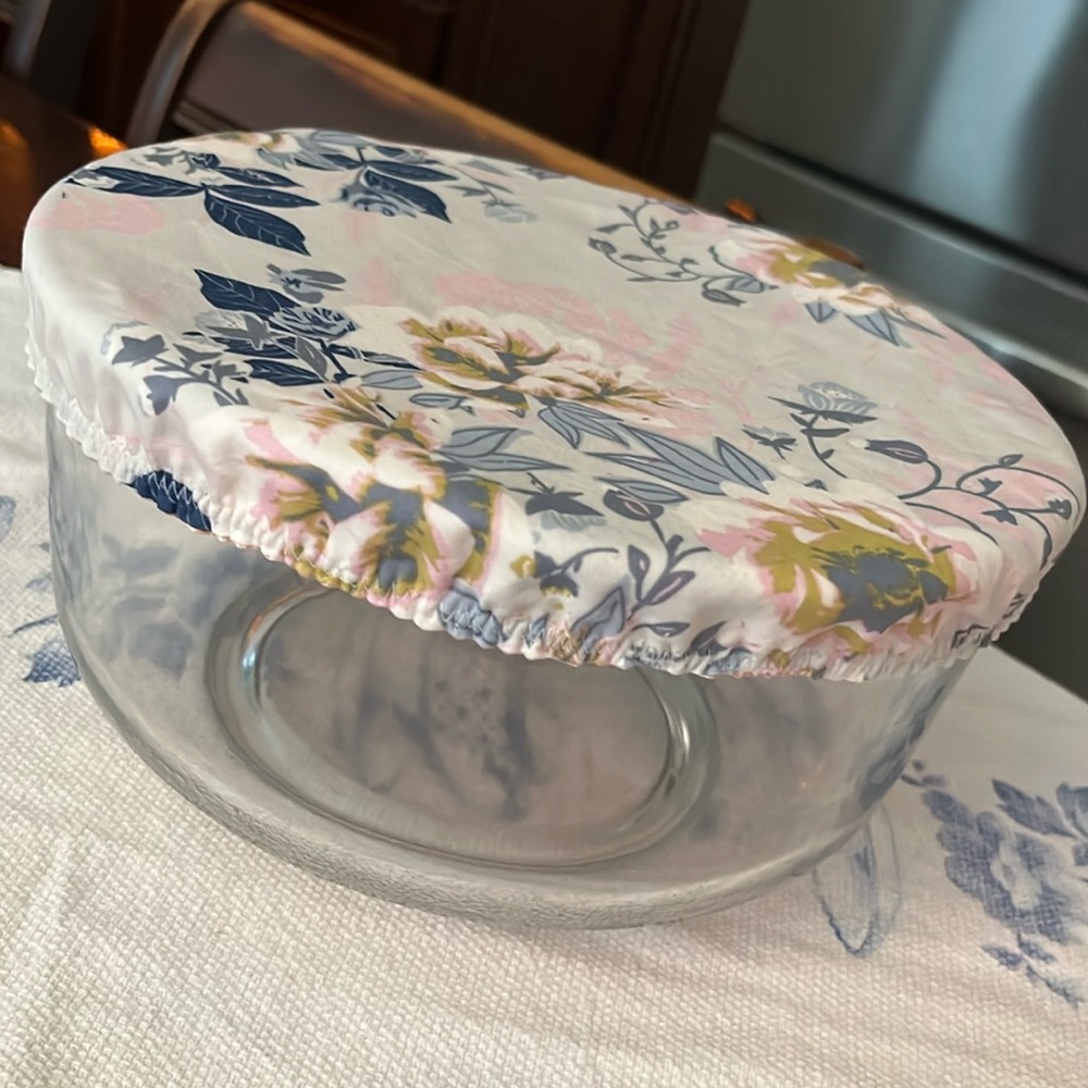 Fabric reusable bowl cover
